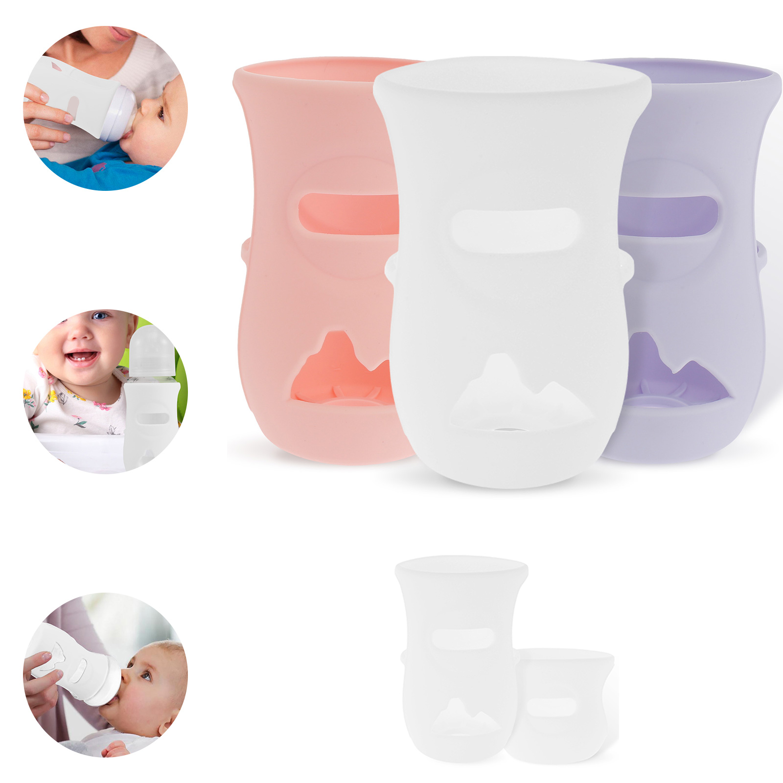 Food Storage Silicone Bags - Silicone Sleeves Silicone Baby Bottle Cover