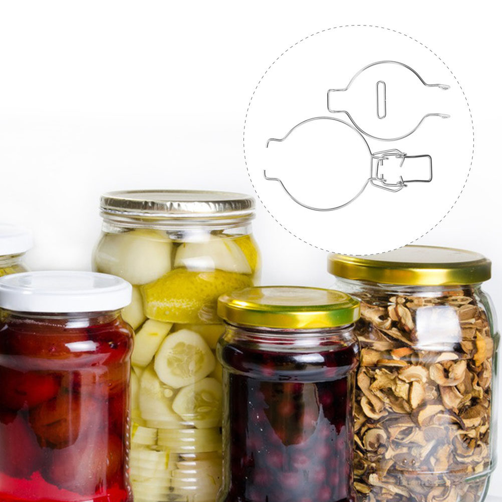Food Storage In Stainless Steel - 12Pcs Glass Jar Wire Clamps Stainless