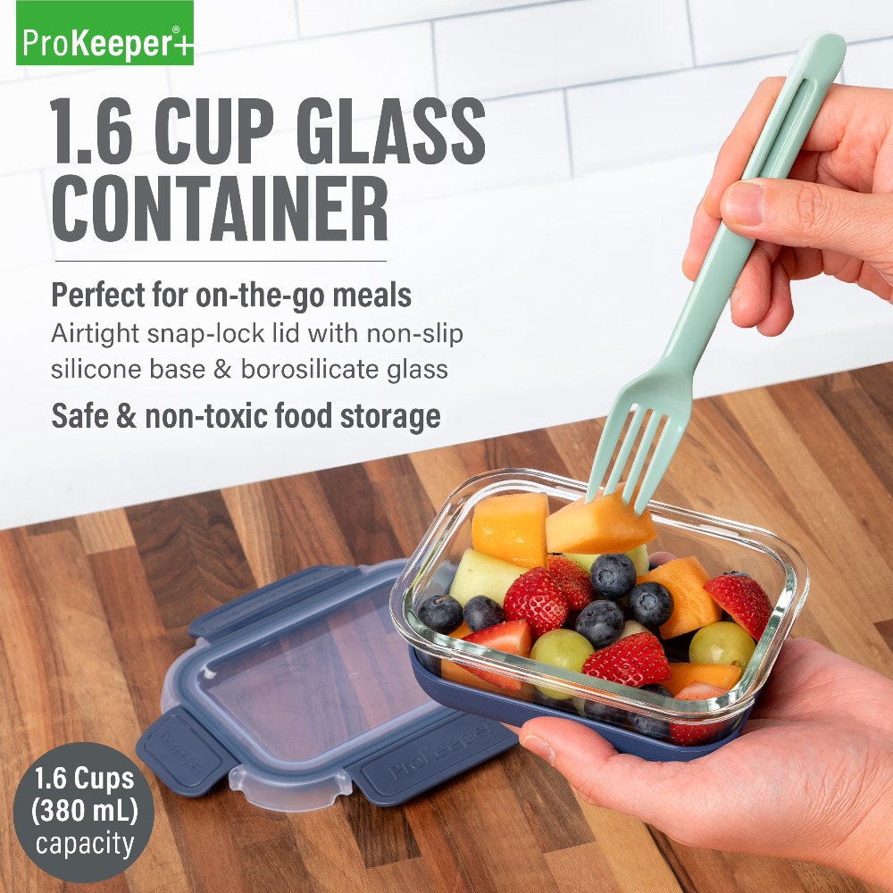2 Pack 1.6 Cup Glass Food Stor - đánh giá và giá Storage Food Prep
